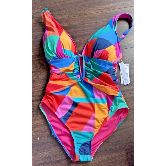 Bleu by Rod Beattie Women's Molded-Cup One-Piece Swimsuit Multicolor Size 10 - Picture 3 of 9